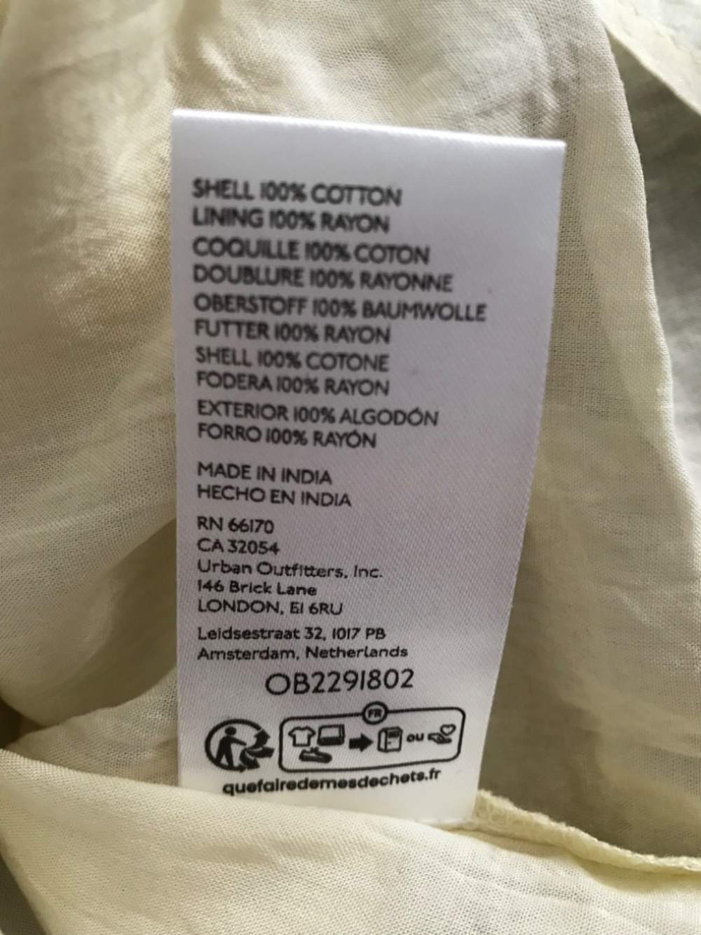 NWT Kimchi Blue Phoebe Cotton Open-Back Halter Knee Length Dress M Yellow - Picture 9 of 11